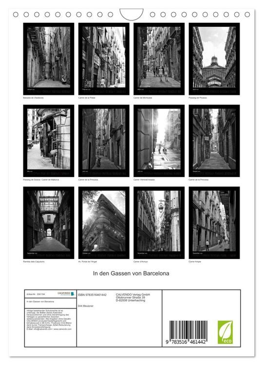 Produktbild: In den Gassen von Barcelona (Wandkalender 2026 DIN A4 hoch), CALVENDO Monatskalender