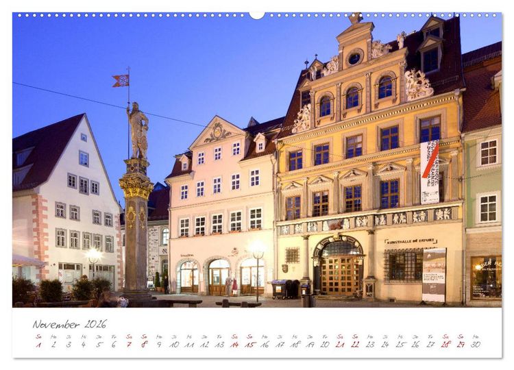 Produktbild: Erfurt - Die Landeshauptstadt mit Geschichte (Wandkalender 2026 DIN A2 quer), CALVENDO Monatskalender