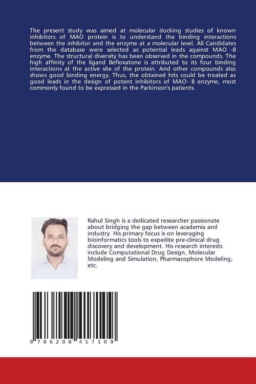 Produktbild: Molecular Docking Studies Of Moa-B Inhibitors