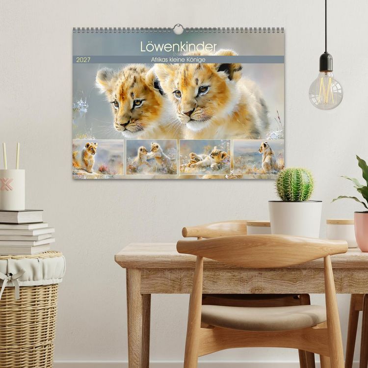 Produktbild: L&ouml;wenkinder. Afrikas kleine K&ouml;nige (Wandkalender 2027 DIN A3 quer), CALVENDO Monatskalender
