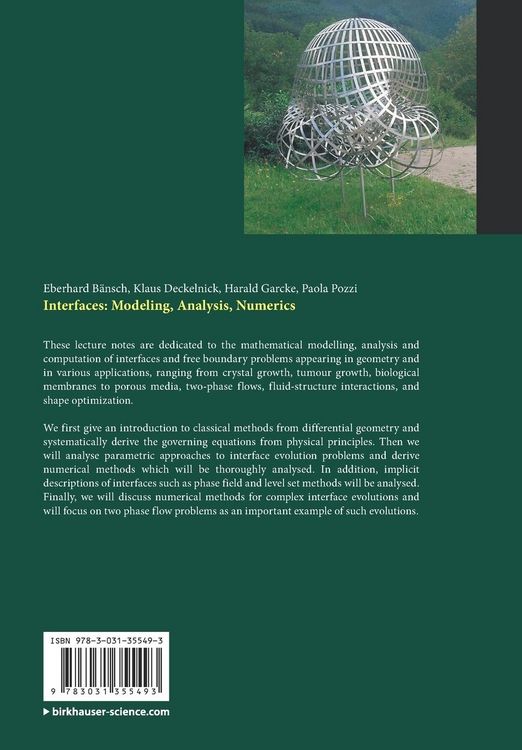 Produktbild: Interfaces: Modeling, Analysis, Numerics