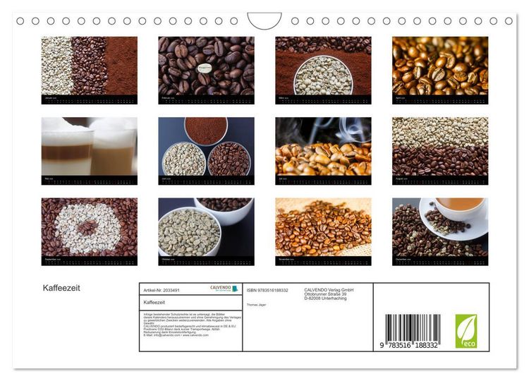 Produktbild: Kaffeezeit (Wandkalender 2026 DIN A4 quer), CALVENDO Monatskalender