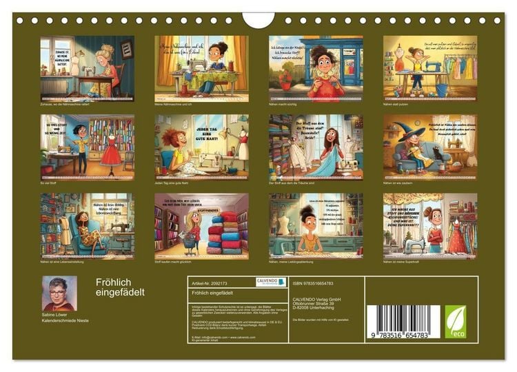 Produktbild: Fr&ouml;hlich eingef&auml;delt (Wandkalender 2026 DIN A4 quer), CALVENDO Monatskalender