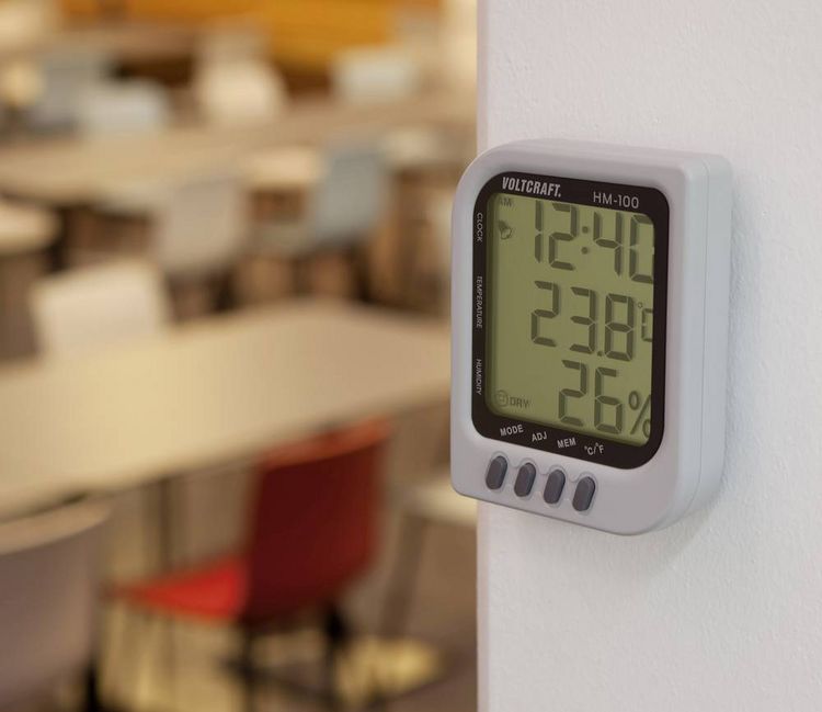 Produktbild: VOLTCRAFT HM-100 Luftfeuchtemessger&auml;t (Hygrometer) 20% rF 90% rF