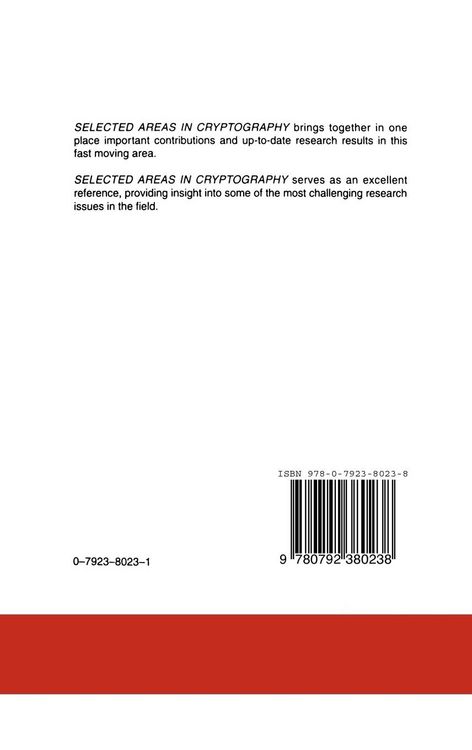 Produktbild: Selected Areas in Cryptography