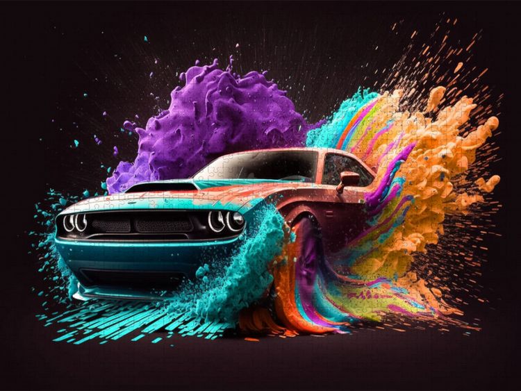 Produktbild: CALVENDO Puzzle Dodge Challenger | 1000 Teile Lege-Gr&ouml;&szlig;e 64x48cm Foto-Puzzle f&uuml;r gl&uuml;ckliche Stunden