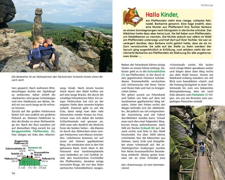 Produktbild: ROTHER Wanderbuch ErlebnisWandern mit Kindern Elbsandsteingebirge