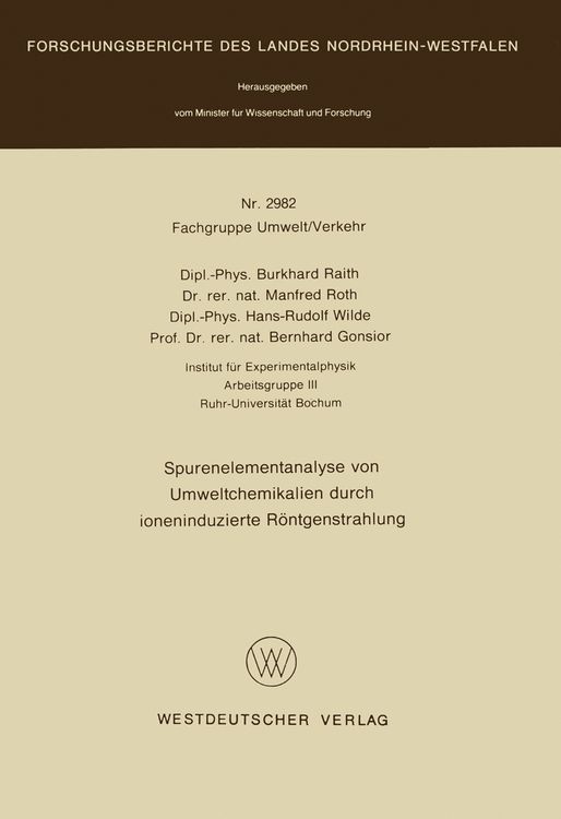 Produktbild: Spurenelementanalyse von Umweltchemikalien durch ioneninduzierte R&ouml;ntgenstrahlung
