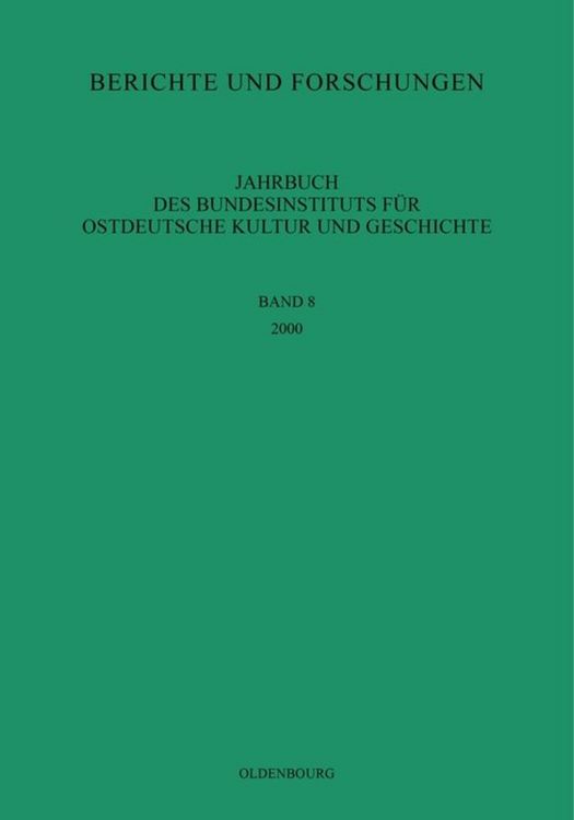 Produktbild: Jahrbuch des Bundesinstituts f&uuml;r Kultur und Geschichte der Deutschen im &ouml;stlichen Europa / 2000