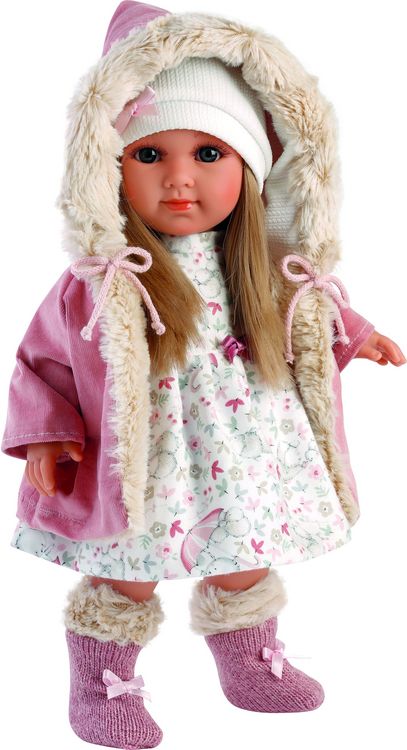 Produktbild: Puppe Elena blond mit Kapuzenmantel 35cm