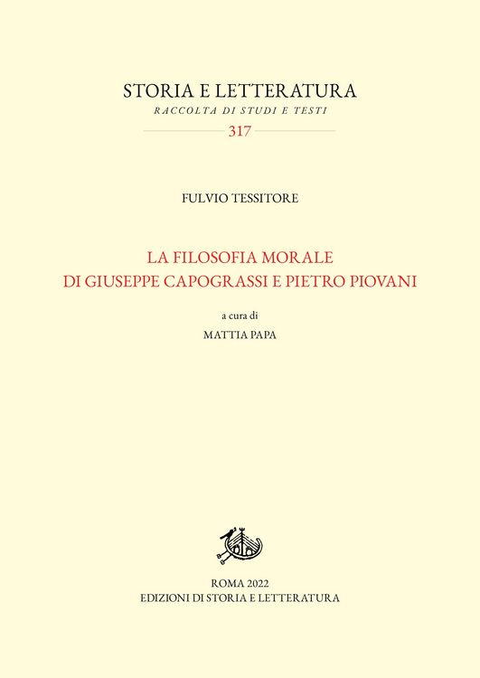 Produktbild: La filosofia morale di Giuseppe Capograssi e Pietro Piovani