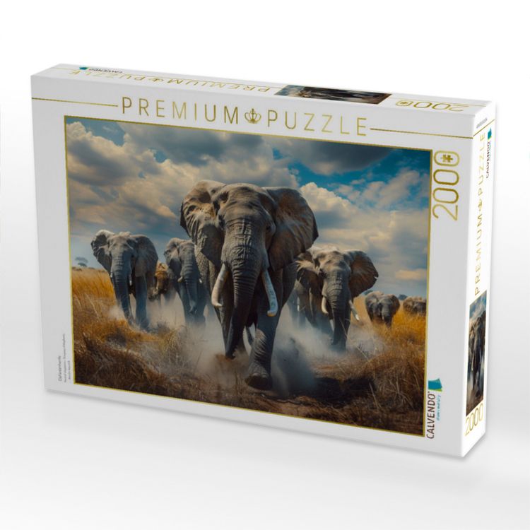 Produktbild: CALVENDO Puzzle Elefantenherde | 2000 Teile Lege-Gr&ouml;&szlig;e 90x67cm Foto-Puzzle f&uuml;r gl&uuml;ckliche Stunden