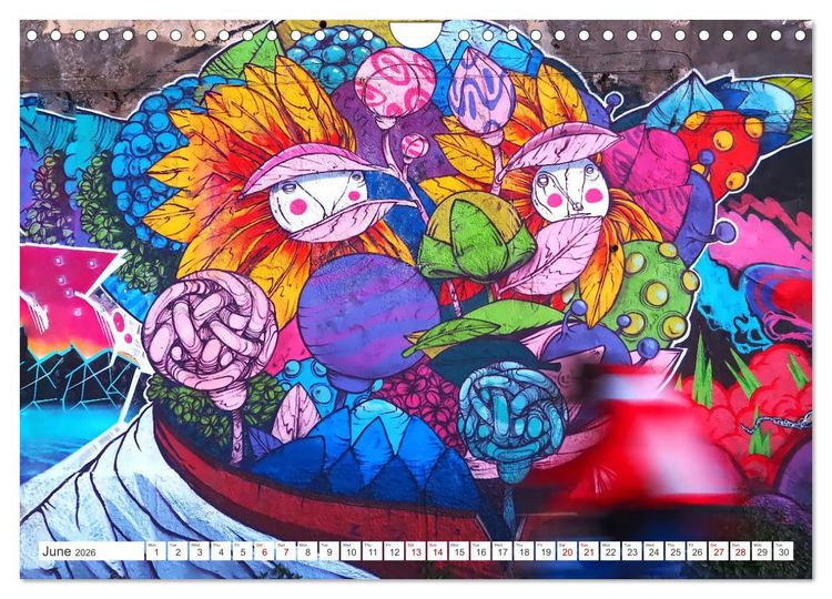 Produktbild: Graffiti art all over the world (Wall Calendar 2026 DIN A4 landscape), CALVENDO 12 Month Wall Calendar