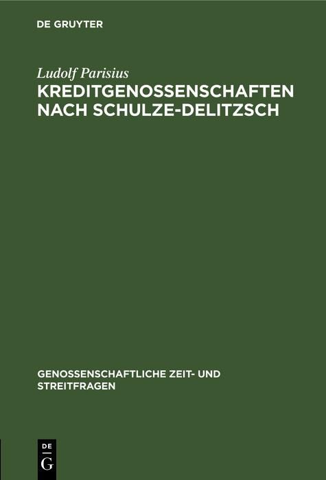 Produktbild: Kreditgenossenschaften nach Schulze-Delitzsch