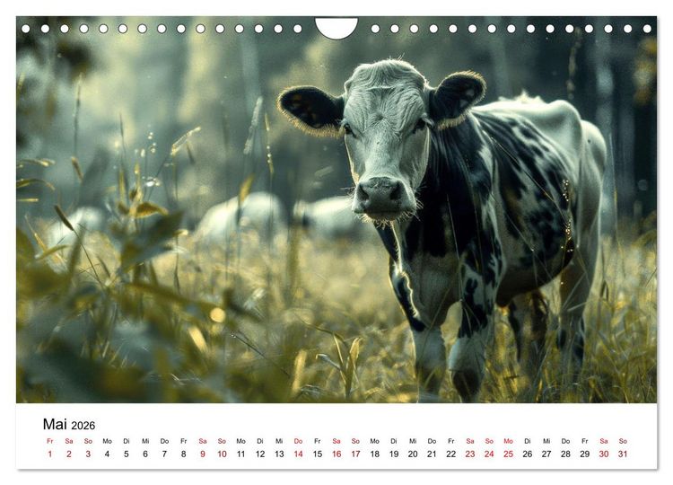 Produktbild: Weidengl&uuml;ck: Ein Jahr unter K&uuml;hen (Wandkalender 2026 DIN A4 quer), CALVENDO Monatskalender