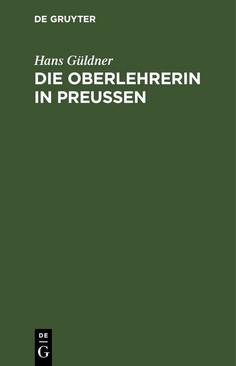Produktbild: Die Oberlehrerin in Preu&szlig;en