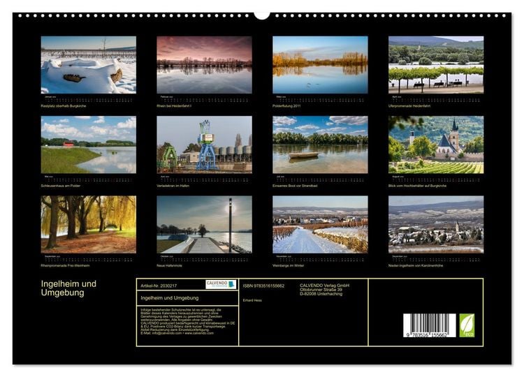 Produktbild: Ingelheim und Umgebung (hochwertiger Premium Wandkalender 2026 DIN A2 quer), Kunstdruck in Hochglanz