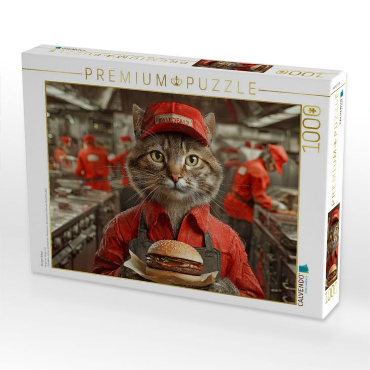 Produktbild: CALVENDO Puzzle Burger Katze | 1000 Teile Lege-Gr&ouml;&szlig;e 64x48cm Foto-Puzzle f&uuml;r gl&uuml;ckliche Stunden