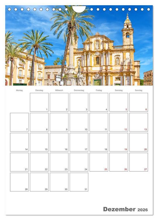 Produktbild: Palermo - Reiseziel auf Sizilien (Wandkalender 2026 DIN A4 hoch), CALVENDO Monatskalender