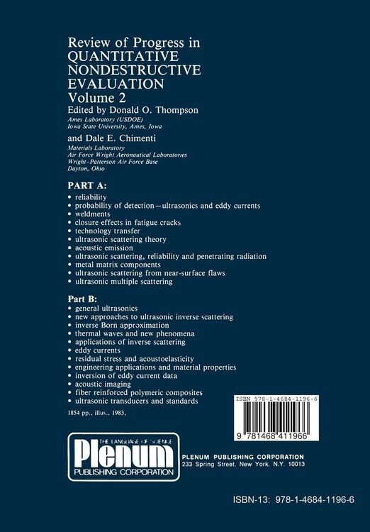 Produktbild: Review of Progress in Quantitative Nondestructive Evaluation