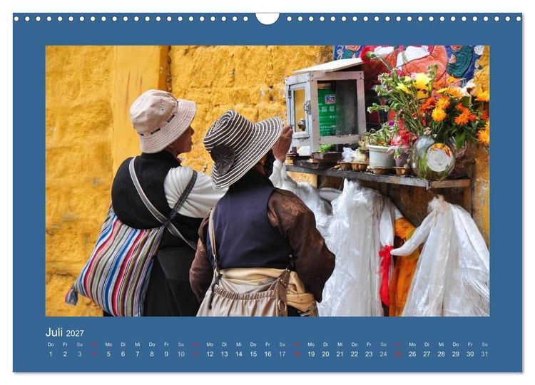 Produktbild: Tibet - Auf dem Dach der Welt (Wandkalender 2027 DIN A3 quer), CALVENDO Monatskalender
