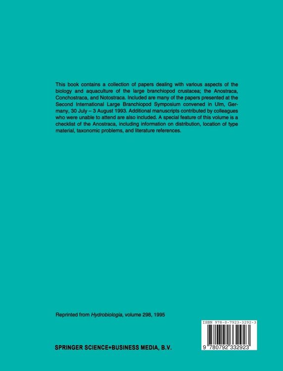 Produktbild: Studies on Large Branchiopod Biology and Aquaculture II