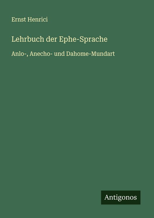 Produktbild: Lehrbuch der Ephe-Sprache