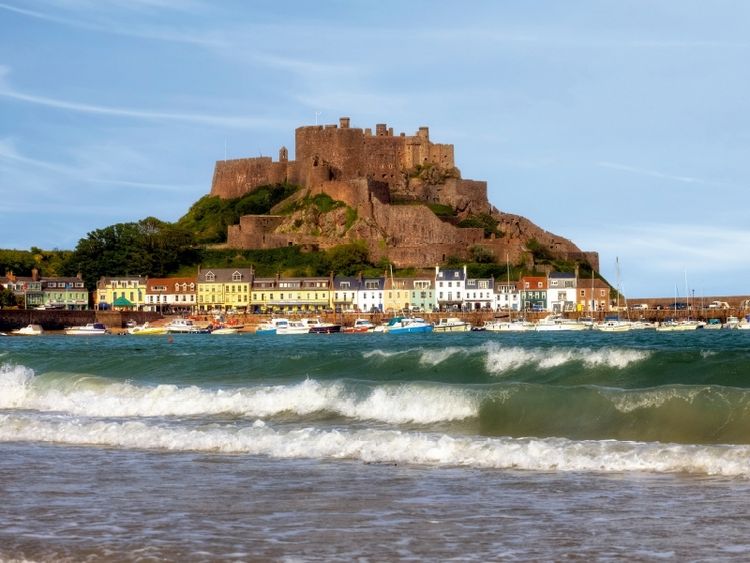 Produktbild: CALVENDO Puzzle Mont Orgueil Castle - Jersey | 1000 Teile Lege-Gr&ouml;&szlig;e 64x48cm Foto-Puzzle f&uuml;r gl&uuml;ckliche Stunden