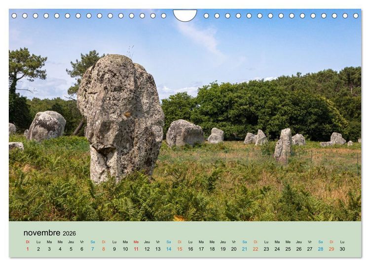 Produktbild: M&eacute;galithes myst&eacute;rieux (Calendrier mural 2026 DIN A4 vertical), CALVENDO calendrier mensuel