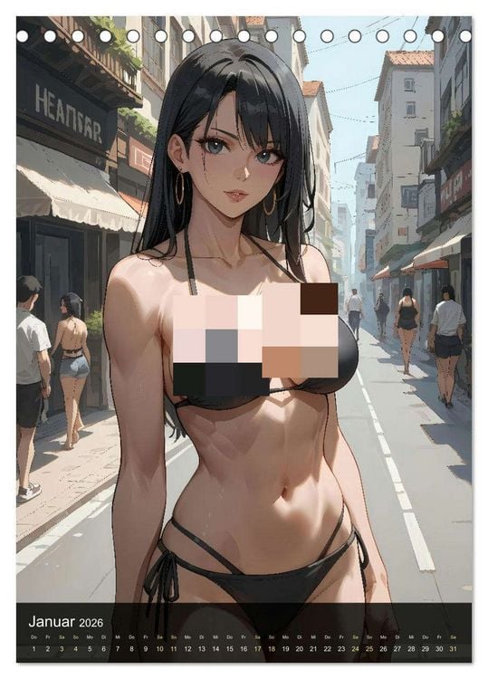 Produktbild: Manga Beauties - 12 Sch&ouml;nheiten im Manga-Stil (Tischkalender 2026 DIN A5 hoch), CALVENDO Monatskalender