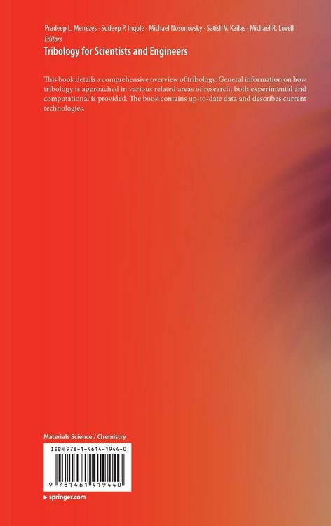 Produktbild: Tribology for Scientists and Engineers