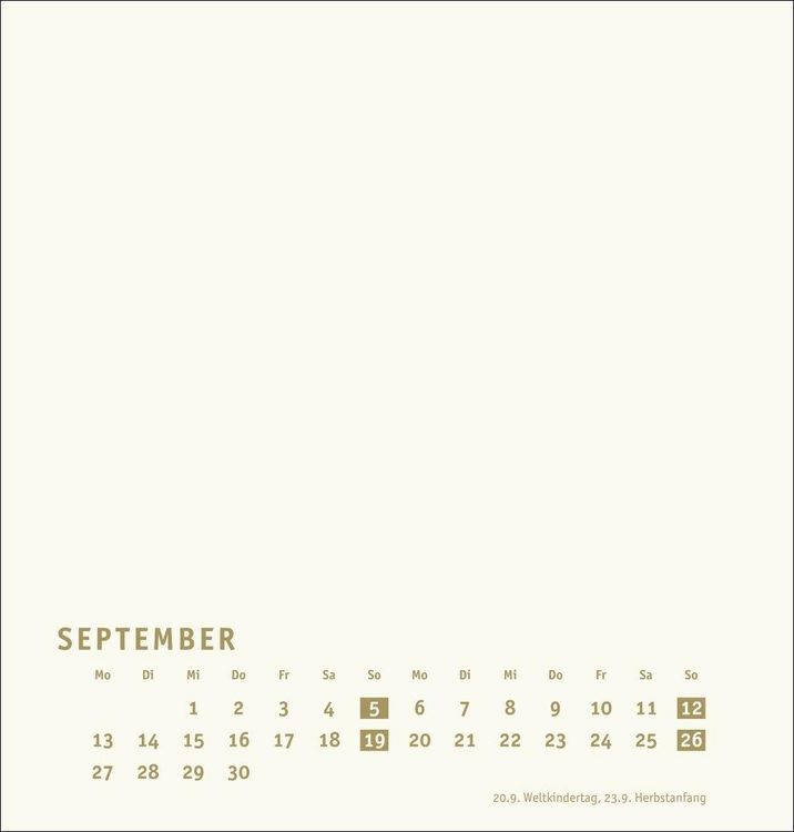 Produktbild: Premium-Bastelkalender gold mittel 2027