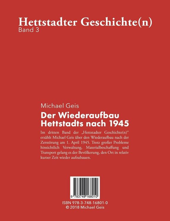 Produktbild: Der Wiederaufbau Hettstadts nach 1945