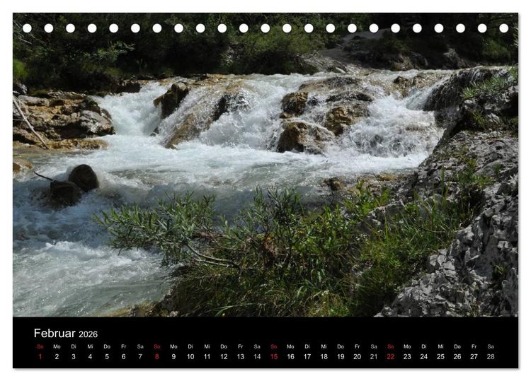 Produktbild: Die Isar - Von Scharnitz bis M&uuml;nchen (Tischkalender 2026 DIN A5 quer), CALVENDO Monatskalender