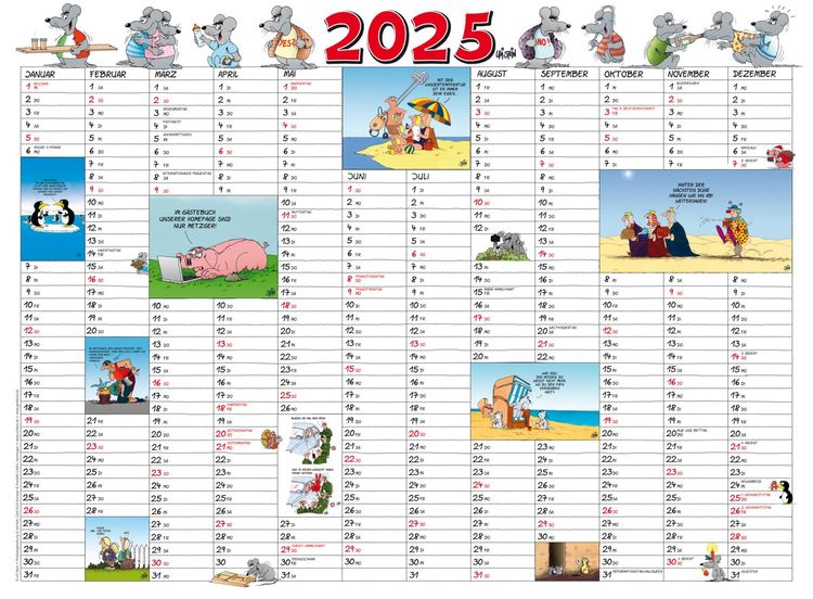 Produktbild: Uli Stein Kalenderkarte 2025