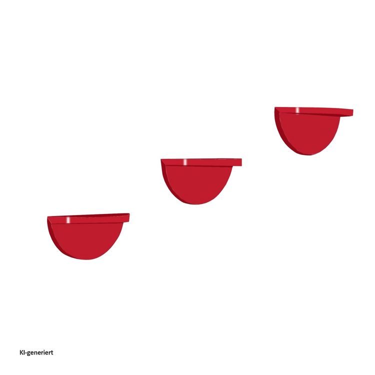 Produktbild: HTI-Living Wandregal 3er Set Konsole Altona Rot Wandregal 3er Set Konsole Altona Rot