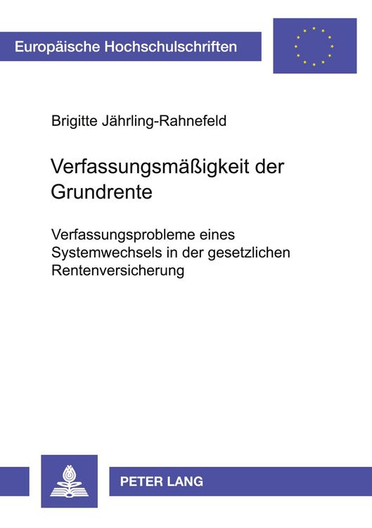 Produktbild: Verfassungsm&auml;&szlig;igkeit der Grundrente
