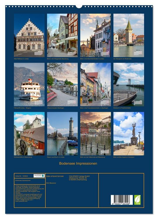 Produktbild: Bodensee Impressionen (hochwertiger Premium Wandkalender 2026 DIN A2 hoch), Kunstdruck in Hochglanz