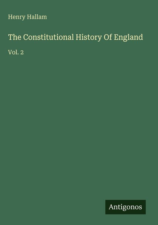 Produktbild: The Constitutional History Of England