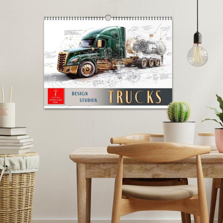 Produktbild: Trucks - Design Studien (Wandkalender 2026 DIN A3 quer), CALVENDO Monatskalender