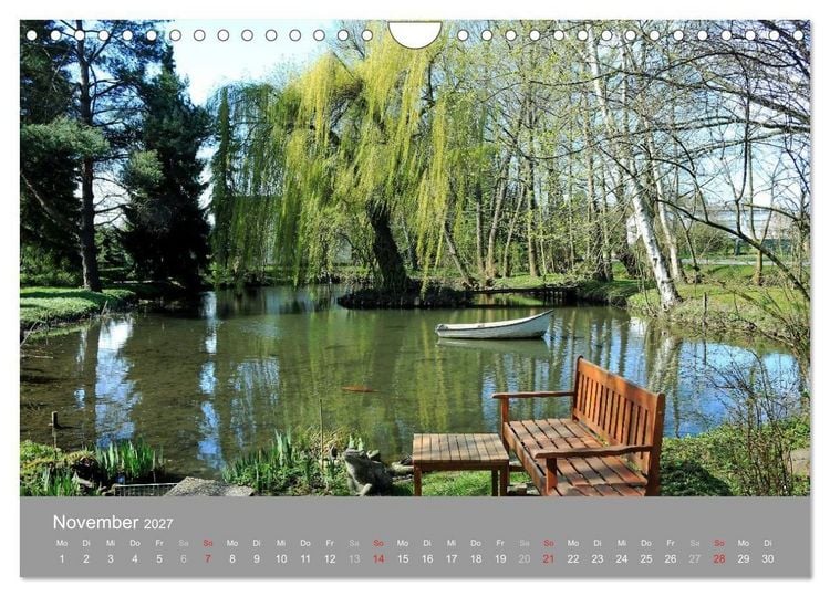Produktbild: Romantische Garten-Paradiese (Wandkalender 2027 DIN A4 quer), CALVENDO Monatskalender