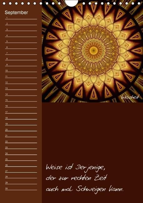 Produktbild: Mandala - Spiegel der Seele / immerw&auml;hrender Geburtstagskalender (Wandkalender immerw&auml;hrend DIN A4 hoch)