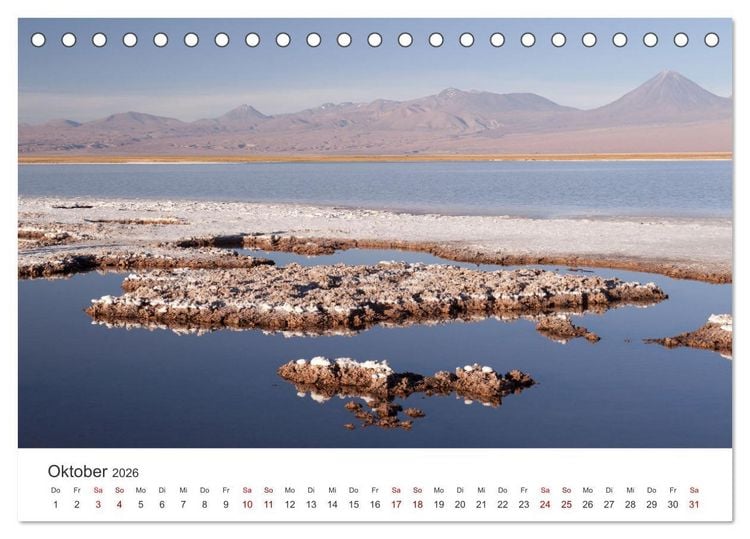 Produktbild: Die Farben der Anden - Argentinien und Chile (Tischkalender 2026 DIN A5 quer), CALVENDO Monatskalender