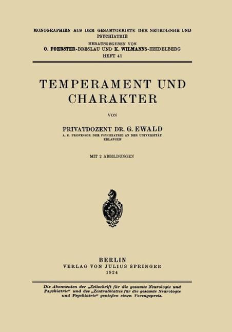 Produktbild: Temperament und Charakter