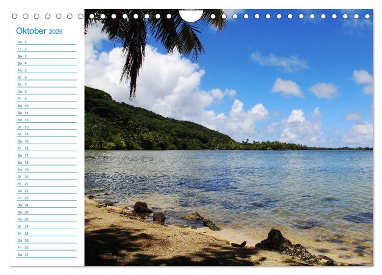 Produktbild: Franz&ouml;sisch-Polynesien - Trauminseln im S&uuml;dpazifik (Wandkalender 2026 DIN A4 quer), CALVENDO Monatskalender
