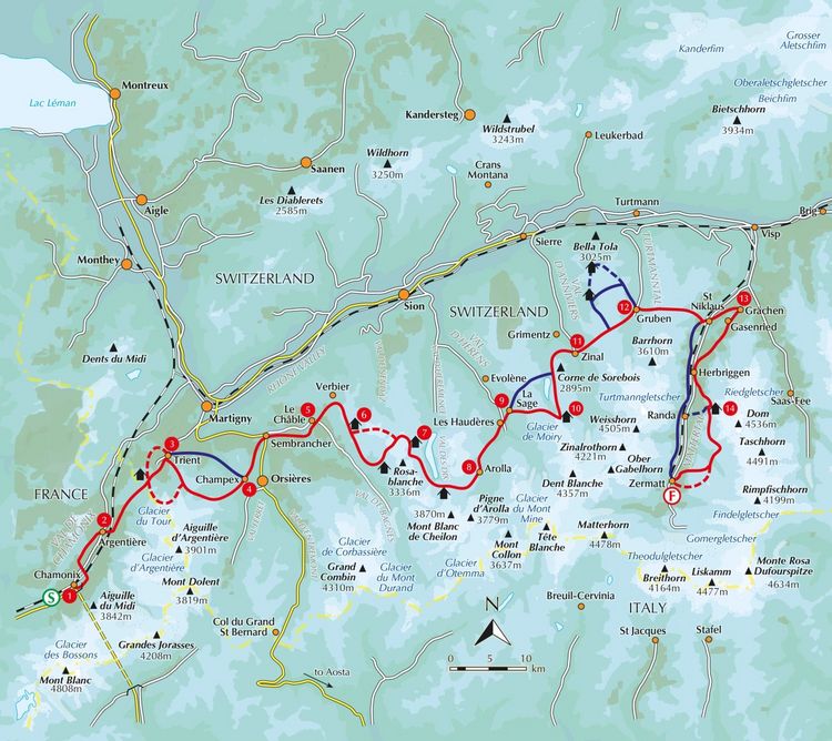 Produktbild: Trekking Chamonix to Zermatt