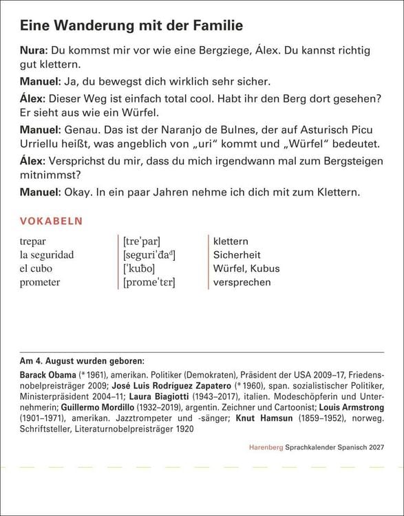 Produktbild: Spanisch Sprachkalender 2027 - Spanisch lernen leicht gemacht - Tagesabrei&szlig;kalender
