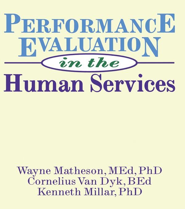 Produktbild: Performance Evaluation in the Human Services