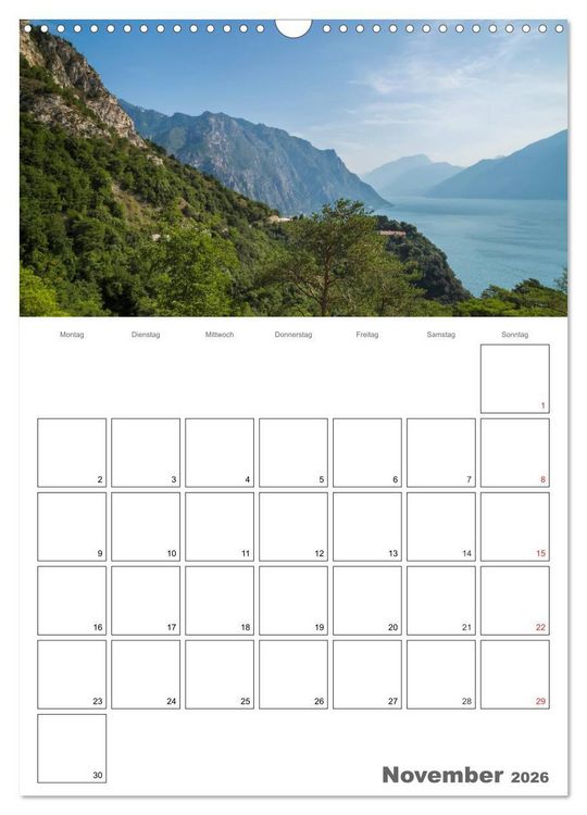 Produktbild: GARDASEE Terminplaner (Wandkalender 2026 DIN A3 hoch), CALVENDO Monatskalender