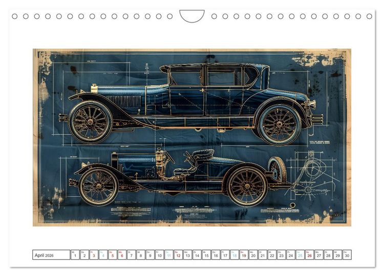 Produktbild: Fantastische Oldtimer (Wandkalender 2026 DIN A4 quer), CALVENDO Monatskalender